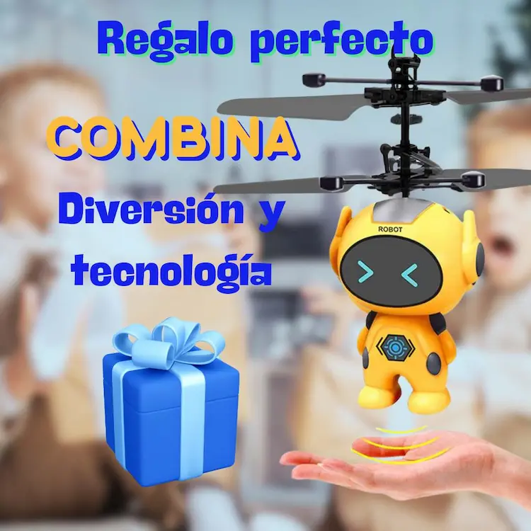 robot helicoptero- diversión y tecnología